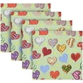 thumbnail image 5 of Dreamtimes Valentine's Day Love Heart Cloth Napkins Set of 1, Oversized Washable Reusable Polyester Dinner Table Napkins for Family, Restaurant, Party Decor, 20 x 20 Inch, 5 of 7