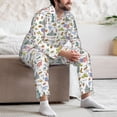 thumbnail image 7 of Sikiie America Landmarks Mens Pajama Set, Soft Warm Long Sleeve Sleepwear, Cozy Button-Down Pjs for Men-Small, 7 of 7
