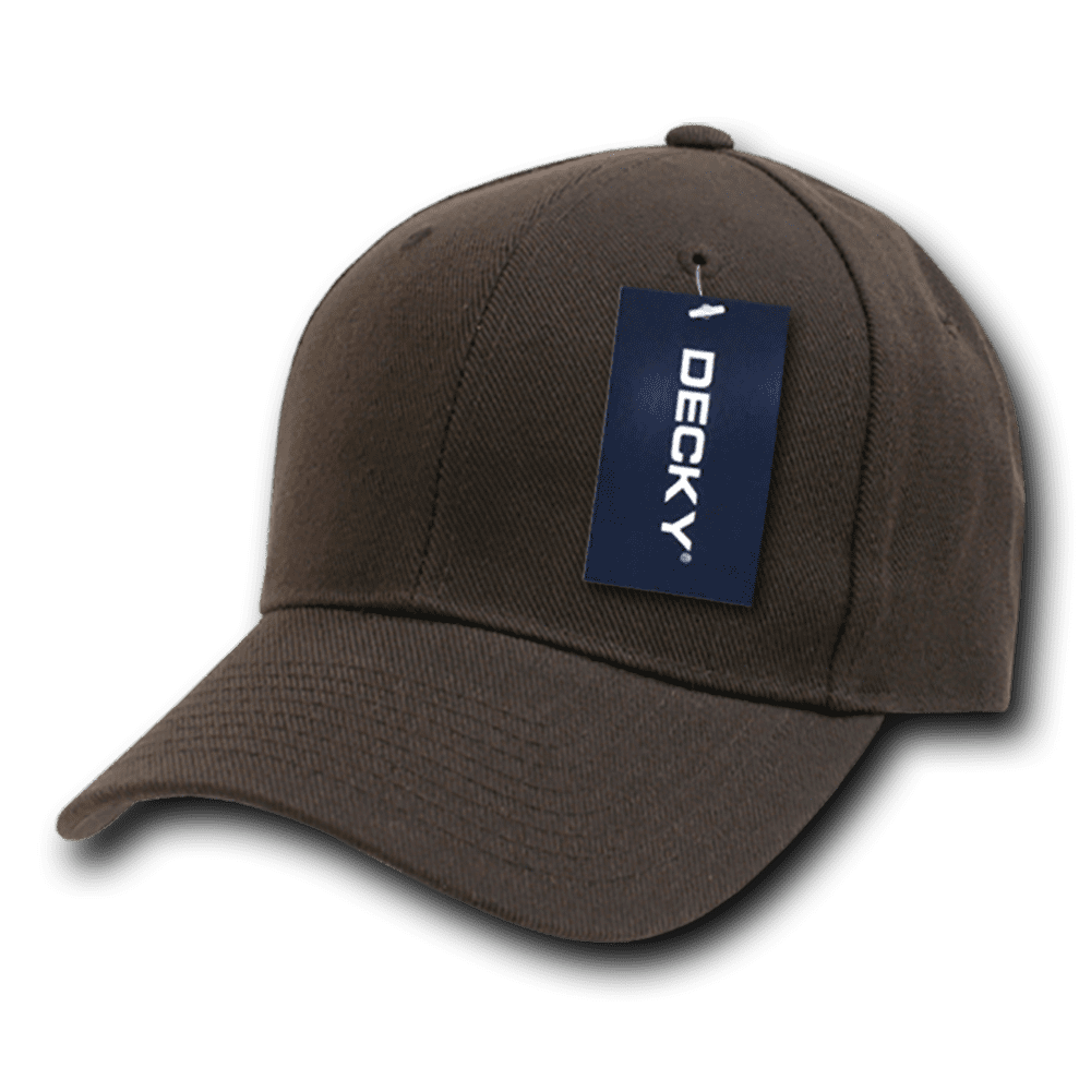 Decky Decky Classic Plain Fitted Pre Curved Bill Baseball Hats Caps