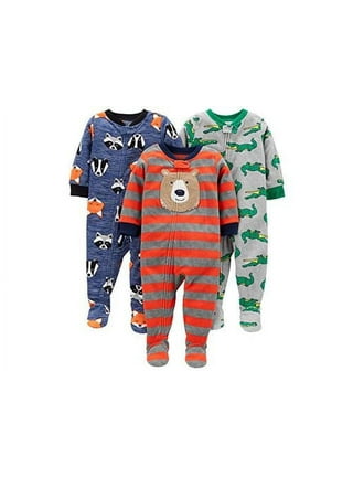 Simple Joys by Carter's Girls' 3-Pack Snug Fit Footed Cotton Pajamas,  floral/turtle/swan, 18 Months
