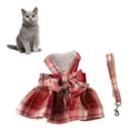 thumbnail image 1 of Harnais de Chien Robe, Jupe de Chat d'Été Mignon avec Laisse pour Fête pour Mariage Rouge S, 1 of 7
