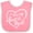 Pink and White, variant on Inktastic I Love My Aunt and Uncle in White Chalk Heart Boys or Girls Baby Bib