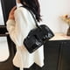 thumbnail image 5 of Bolso Hombro Brillante Faux Patente Damas para Mujeres () Negros, 5 of 9