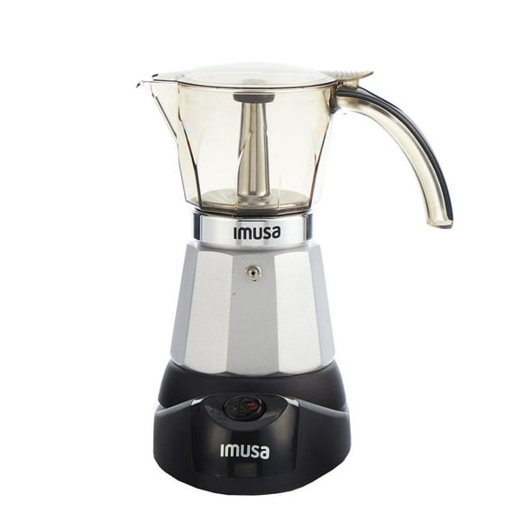 Imusa 6 o 3tazas Cafetera espresso eléctrica, Plata