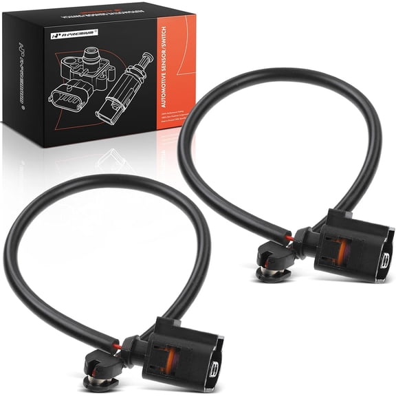 A-Premium Front Disc Brake Pad Wear Sensors Compatible with Volkswagen Touareg 2011-2015, Porsche Cayenne 2011-2018, Panamera 2011-2016, 2-PC Set