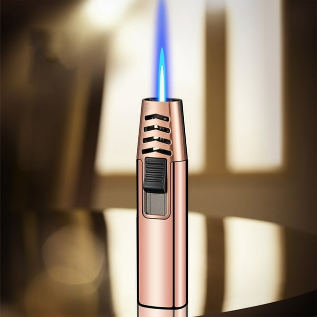 My Previous Orders Windproof Straight Torch Blue Flame Lighter Butane Torch Turbine Torcher Inflatable Gas Windproof Lighter Refillable Butane Lighter for Outdoor Bbq Baking