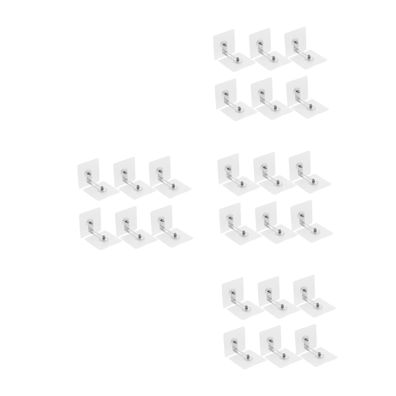 Hemoton 24-Piece Baby Safety Wall Anchor Kit with No-Drill Adhesive for Securing Dressers, Cabinets, Bookshelves - Childproof Anti-Tip Furniture Brackets