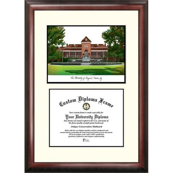 Campus Images AZ996V-1185 8.5 x 11 in. University of Arizona Scholar Diploma Satin Mahogany Frame