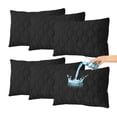 thumbnail image 1 of Amorosa 6 Piezas Fundas de Almohadas Impermeable de Triple Capa Funda de Almohada Sofá Transpirable Protector de AlmohadaI Lavable Máquina para Hogar Hotel Negro Estándar-50*80cm, 1 of 8