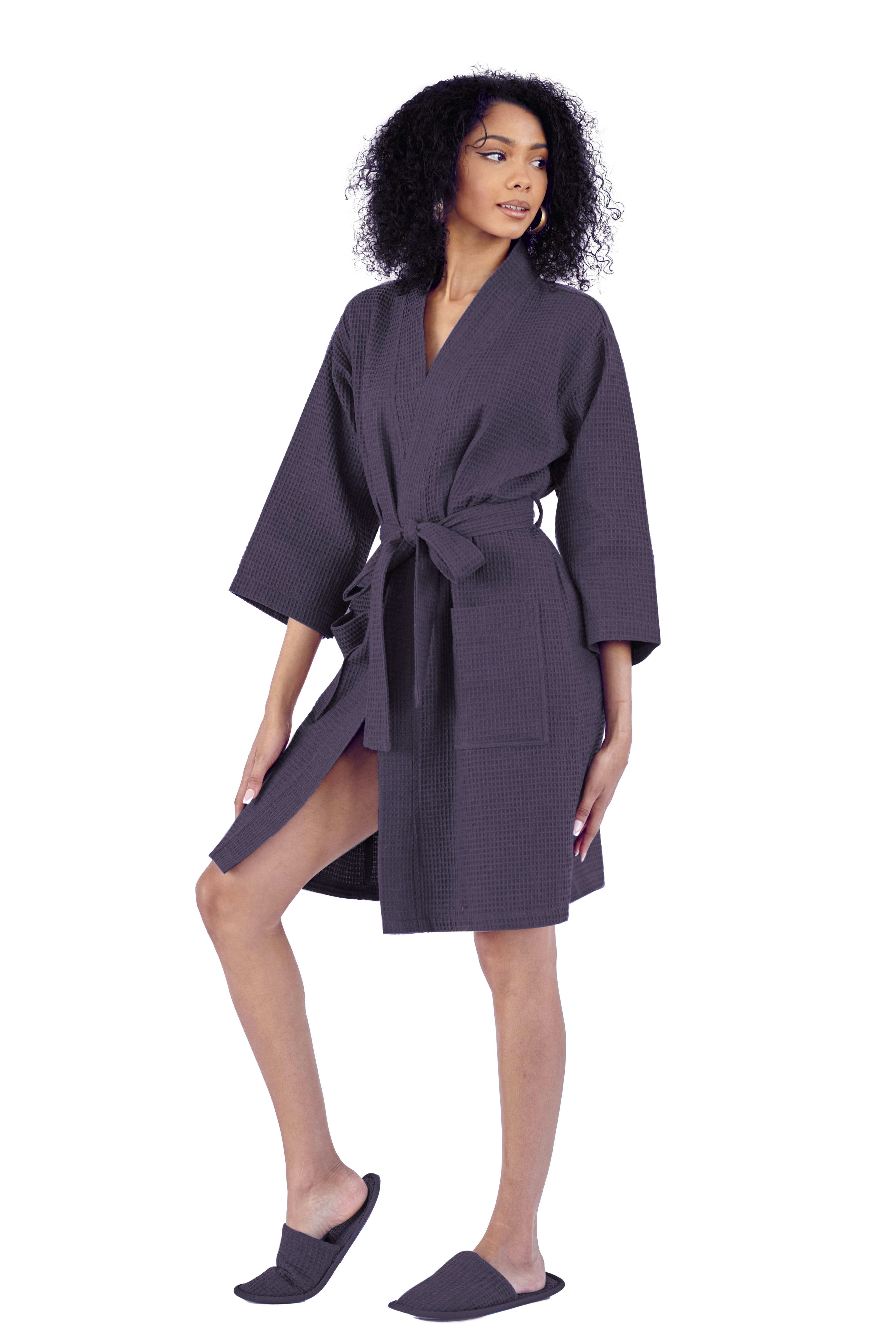 Below Knee Pockets Bathrobe Linen Bathrobe For Women Vegan Hypoallergenic Linen Dressing Gown Women Linen robe With Hood Linen Kimono 