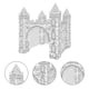 thumbnail image 3 of 1 Set of Paper Colorizing 3D Castle Model Coloring DIY Coloring Puzzle, 3 of 3