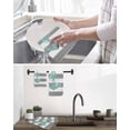 thumbnail image 5 of Nautical Anchor Kitchen Dish Towels for Drying Dishes Set of 3, Turquoise Grey White Horizontal Stripe Waffle Weave Microfiber Hand Tea Bathroom Towels Quick Dry & Absorbent Towel 15.7x23.6, 5 of 7