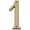 Gold, variant on Baldwin 90671 Solid Brass Residential House Number 1 - Brass