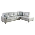 thumbnail image 1 of Star Home Living Corp Harry Faux Leather Right Sectional Sofa in Silver Powder, 1 of 2