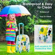 Topbuy 2PC Kid Luggage Set 12 Backpack & 16 Rolling Trolley Suitcase ABS for Travel