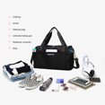 thumbnail image 3 of Bolsa De Ejercicios Oxford Dry Wet Separation Bolsas de gran capacidad para viajes, natación (negro) Ehuebsd Para Estrenar, 3 of 9