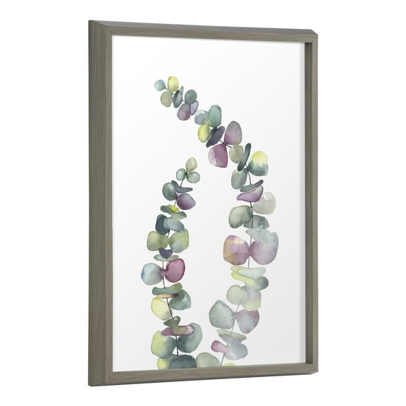 Eucalyptus 2 Branches 18 in x 24 in Framed Painting Art Print, by Kate and Laurel