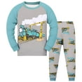 thumbnail image 2 of Ccpelsie Toddler Girls and Boys Clothes Cute Cartoon Print Round NeckTops+Pants Outfits Kids Spring and Summer 2-Piece Set(Sky Blue,6-7 Years), 2 of 4