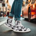 thumbnail image 2 of Wismoutput High-top Leather Barefoot Shoes Men Wide Toe Box Zero Drop Men's Barefoot Sneakers with Animal Pattern, 2 of 7
