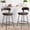 Brown, variant on Hausfame 24-Inch Industrial Swivel Faux Leather Bar Stools (Set of 2) - Grey