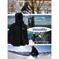 thumbnail image 6 of NEW VIEW Men's Winter Insulated Jacket, Lightweight Packable Softshell with Hood (Black S), 6 of 7