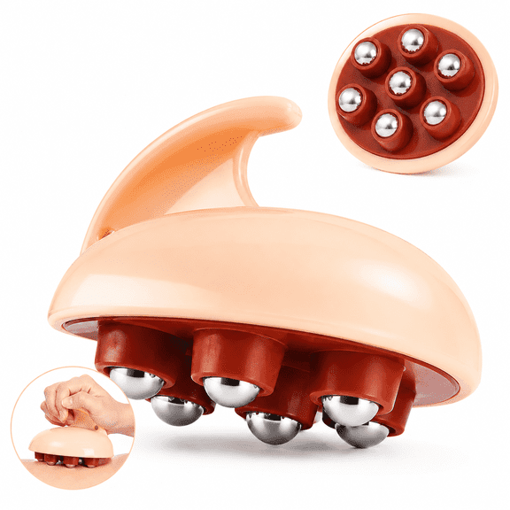 Full Body Massage Roller, 7 Bead Manual Rolling, Muscle Relief Perfect for Abdominal and Leg Massage, Handheld Body Massager for Cellulite