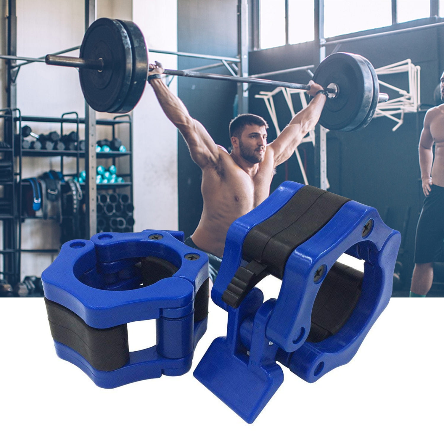 Afoskce Olympic Barbell Clamps Quick Release Non-Slip Barbell Collars Clips for 2-Inch Pro Olympic Weight Bar Plate A Pair/2PCS Lockdown Weight Clamps for Workout Weightlifting Fitness Training Afoskce Olympic Barbell Clamps Quick Release Non-Slip Barbell Collars Clips for 2-Inch Pro Olympic Weight Bar Plate A Pair/2PCS Lockdown Weight Clamps for Workout Weightlifting Fitness Training