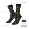 thumbnail image 4 of Haiem Deers In The Forest Pattern Crew Socks – Soft & Durable Moisture-wicking Socks, Stay-Up Fit for Business, Work, and Casual Wear Size 5-11, 4 of 6