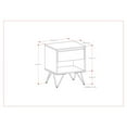 thumbnail image 6 of Simpli Home Hunter 20 inch Wide Industrial Modern Nightstand in Walnut, 6 of 7