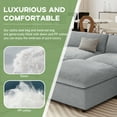 thumbnail image 6 of Churanty U Shaped Sectional Sofa with Ottoma,Oversized Convertible Upholstery Cloud Couch with Double Chaise and Down Filled for Living Room,Light Gray, 6 of 15
