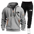 thumbnail image 4 of Ropa deportiva de moda 2024, pantalones y sudaderas con forro polar y cremallera, conjunto de dos tallas para hombre, sudadera con capucha, chándal, pieza con cremallera, sudadera con capucha S-3XL, 4 of 4