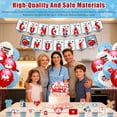 thumbnail image 2 of Nurse Graduation Decoration Congrats Nurse Banner Class of 2026 with Balloons Cupcake Toppers for Congrats RN Nursing School Party Favors, 2 of 7