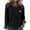 Black, variant on Atogsazn Women's Knitted Sweater Casual Crewneck Long Sleeve Pullover Denim Patchwork Sweatshirt Tunic Top Outfit Blue XXL Fashion