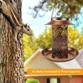 thumbnail image 5 of EpicGadget Solar Bird Feeder Hanging with LED Solar Powered Light for Outside Garden Decor Waterproof Retro Metal Garden Lantern Birdfeeders for Yard Outdoor Home Decoration, 5 of 7