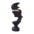 thumbnail image 3 of Lipstore Human Face Ornament Statue Craft Tabletop for Mantel Guest Room Decorating black gold, 3 of 8