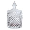 thumbnail image 2 of European Style Relief Process Storage Jar with Cover - Multifunctional Ornamental Desktop Storage - Clear Glass Jewelry Candy Jar - Household Supply, 2 of 8