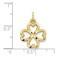 thumbnail image 5 of Diamond2Deal 10k Yellow Gold 4-Leaf Cr Pendant for Women (L- 0.99 inch, W-0.83 inch), 5 of 5