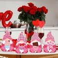 thumbnail image 2 of Valentine's Gnome Figurines, 4pcs Faceless Wooden Board Decor, Holiday Shelf Sitters for Romantic Vignettes, 3"x5.3", 2 of 8
