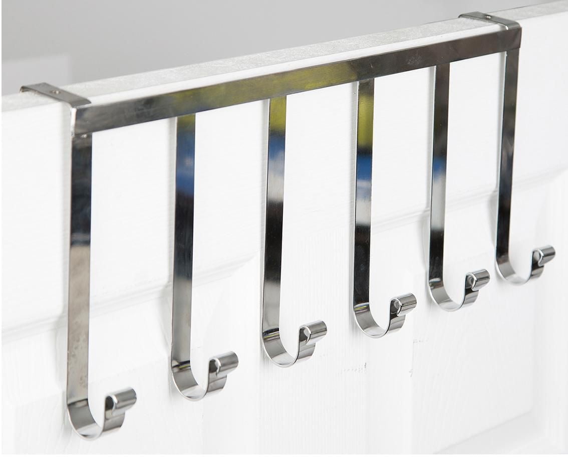 era Niagara Over the Door 6 Hook Chrome, 15.35in x 7in.