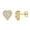 Gold, variant on Women's 14K Gold Plated Heart Halo Stud Earrings with Cubic Zirconia, Dainty Love Jewelry,Gold