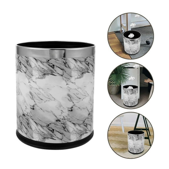 WHAMVOX  Kitchen Waste Paper Basket Plastic Bathroom Trash Can Bin Office Bins