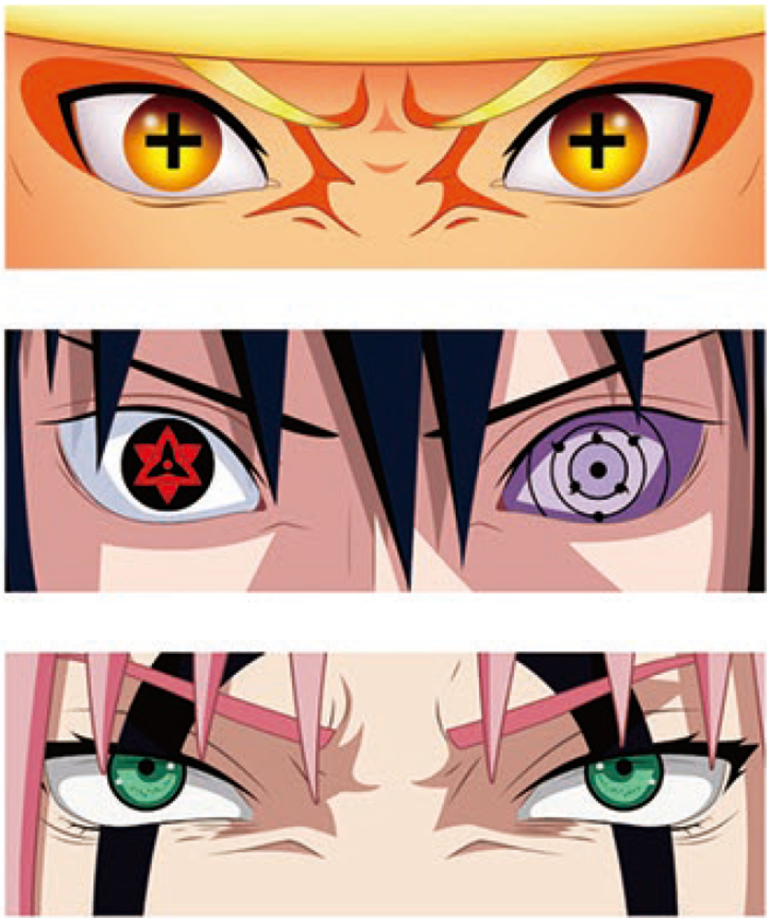 Anime 3D Lenticular Motion Flip Sticker Naruto Sasuke Sakura