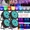 Black-4pc RGBW Par Light, variant on 18LED Stage Lights RGBW 4in1 Wash/Strobe Effect DJ Lights MX Control Sound Activated Uplights for Christmas Disco Club Wedding,4pcs