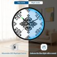 thumbnail image 5 of Indoor 12' Voice-Activated Luminous Decoration Wall Clock With LED Night Light Symmetrical Pattern Design, 5 of 8