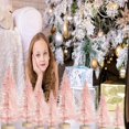 thumbnail image 5 of 8 Pcs Mini Christmas Tree,Artificial Small Christmas Trees with Wood Base,Bottle Brush Trees Xmas Assorted Color Miniature Pine Trees Sisal Trees for Christmas Party Home Winter Ornaments, 5 of 7
