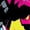 HEATHER CHARCOAL, variant on - Neon Halftones Short Sleeve Graphic T-Shirt
