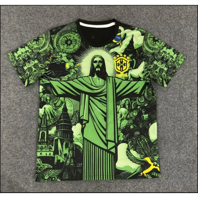 Jersey Clásico De Manga Corta De Verano Verde Edición Especial De La Diosa BrasileñaXXL