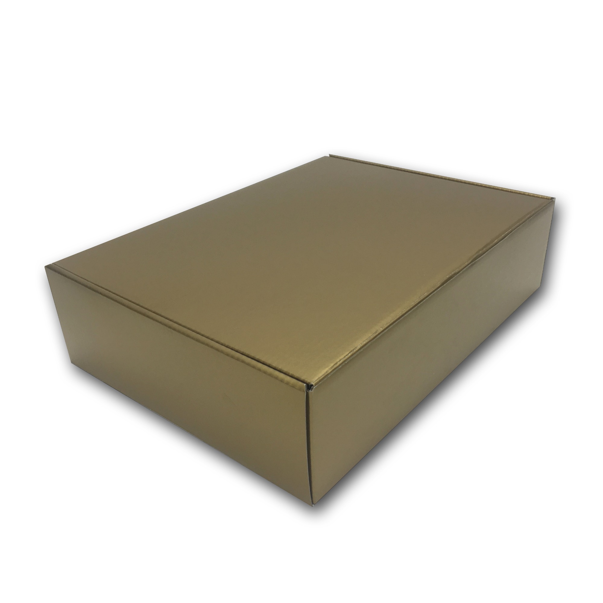 Holiday Gift Boxes, Gold Gloss, 12 x 9 x 3 in., 6 Pack