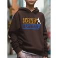 thumbnail image 3 of Kid Boys Hoodies LOVE BASEBALL Letter Print Long Sleeve Pullver Sweatshirt Casual Tops, 3 of 8
