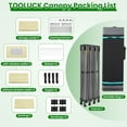 thumbnail image 4 of COBIZI 10x30 Heavy Duty Pop Up Canopy for Party Wedding Outdoor Events, Waterproof 420D PU Oxford UPF 50+, Removable Awning & 5 Sidewalls, Easy Set-Up with 1080D Roller Bag,Khaki, 4 of 9